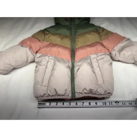 Swiss Tech Toddler Heavyweight Puffer Jacket Size 18m / Purple & Green Multic - Picture 9 of 15